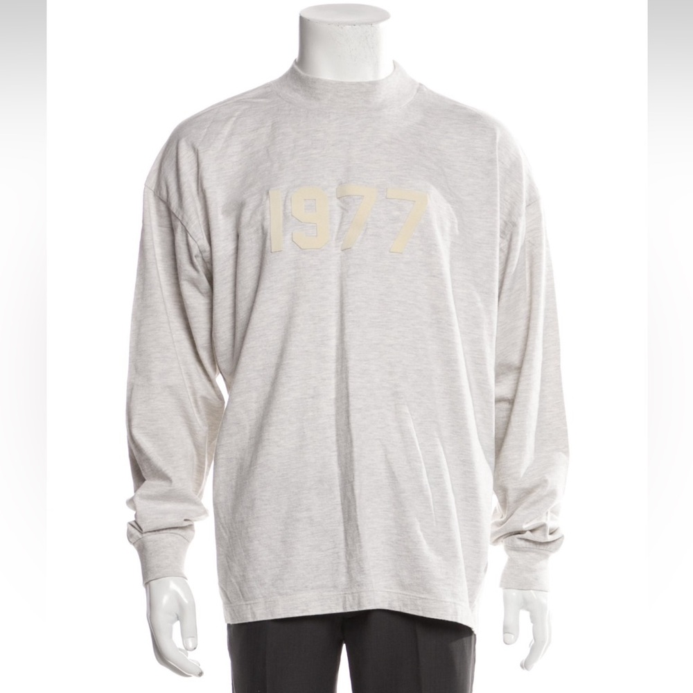 ESSENTIALS - FEAR OF GOD mock neck long sleeve tee/sweatshirt